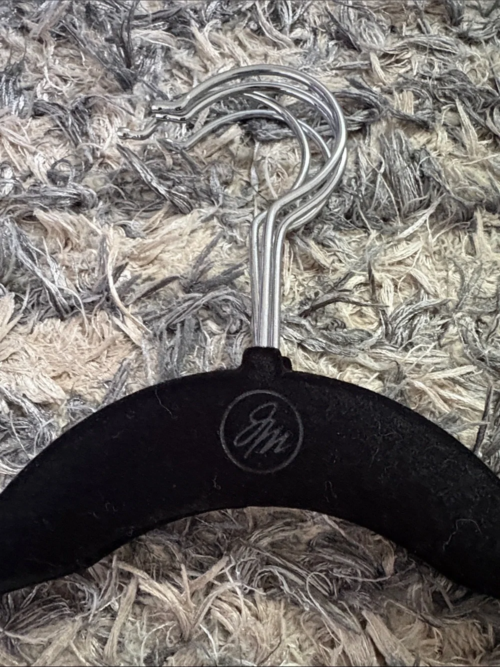Black Velvet Multi-Bar Scarf & Tie Hangers - Set of 5